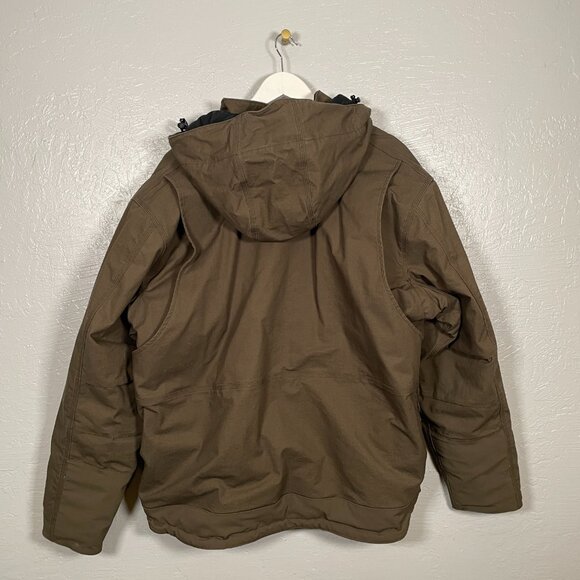 Carhartt Men 2XL Brown Full Swing Relaxed Fit Ripstop Insulated Jacket Hooded - Picture 8 of 12